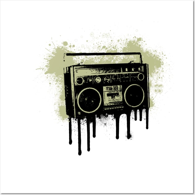 Portable Stereo Splatter Wall Art by JohnLucke